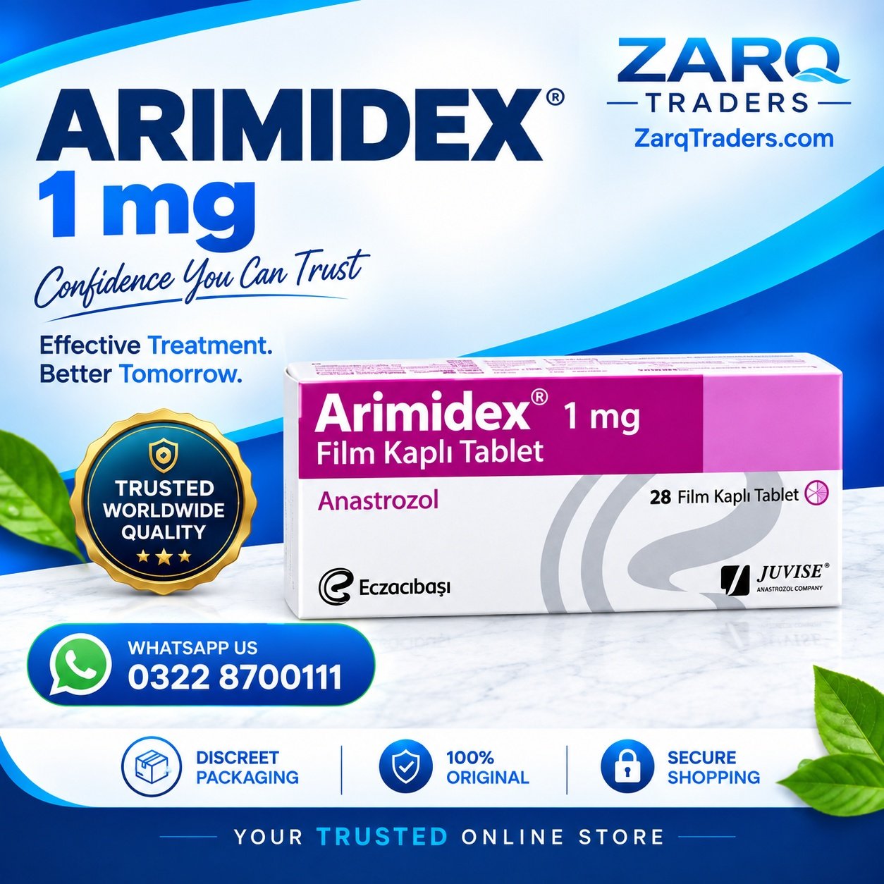 Arimidex 1mg 28 tablets Price In Pakistan