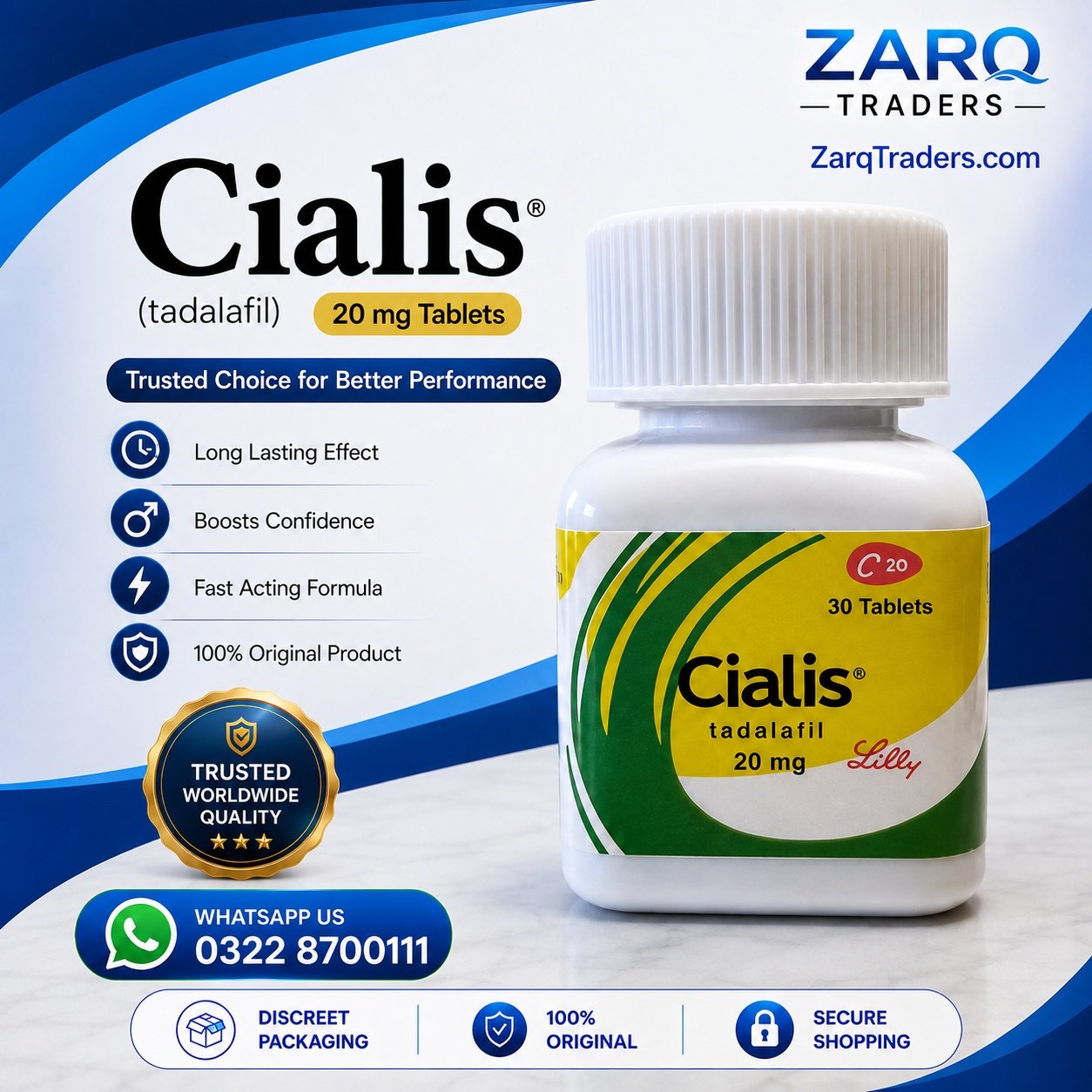 Cialis Tadalafil 20mg 30 Tablets In Pakistan 