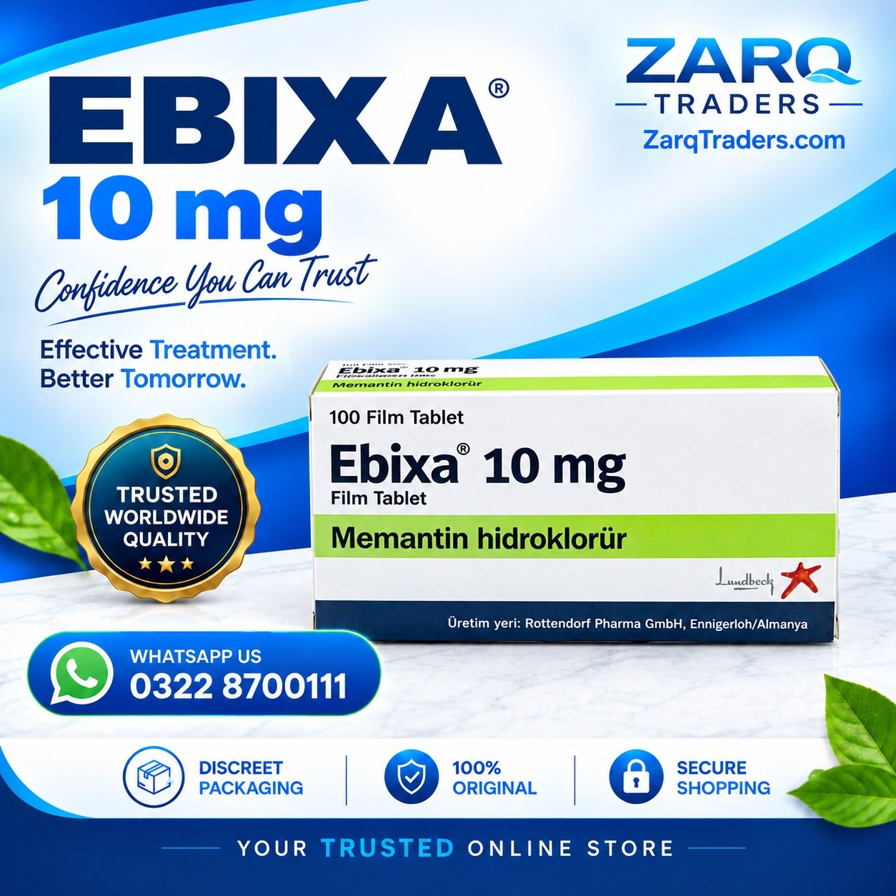 Ebixa® 10 mg Film Tablet Price In Pakistan