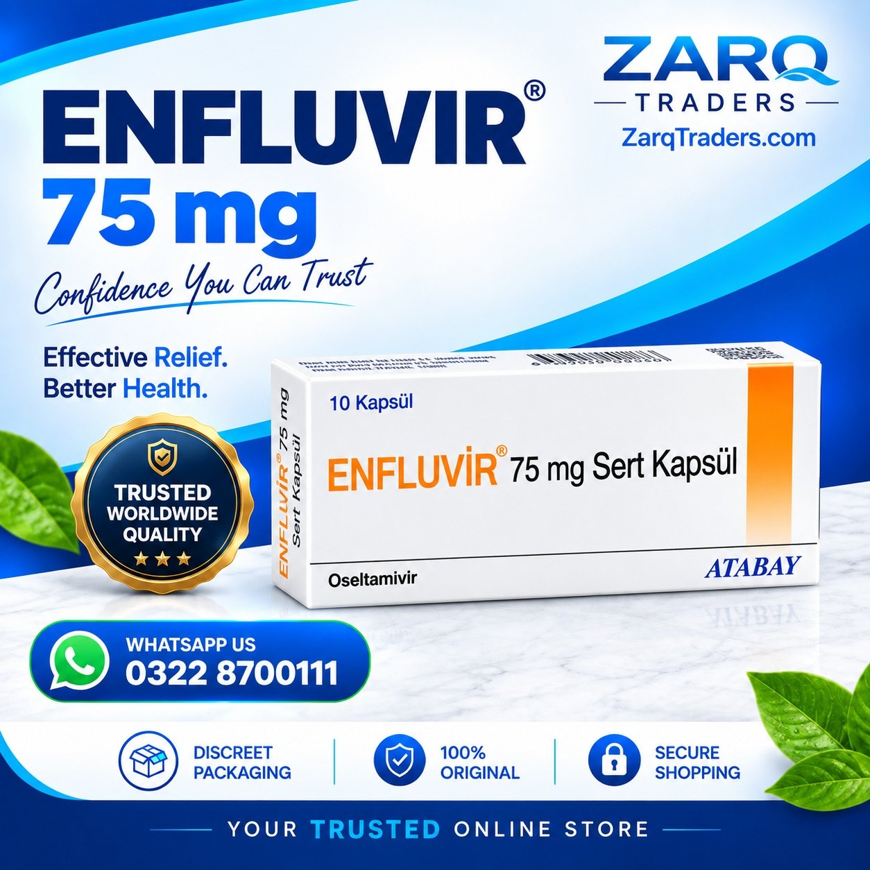 ENFLUVIR® 75 mg Sert Kapsul Price In Pakistan
